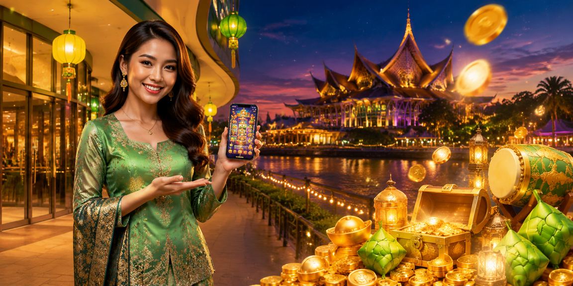 Pemain Sarawak menggunakan aplikasi kasino 1023 pada telefon pintar semasa Hari Raya